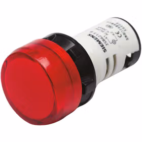 西门子 一体型信号灯,22mm,塑料,圆形,集成LED,12VAC/DC红色；3SB6212-6AA20-1AA0