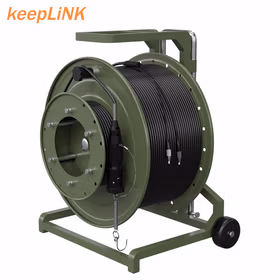 keepLINK  航空接头转航空接头 野战光缆 铠装防水单模2芯500米 应急拉练抢修光纤