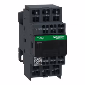 施耐德电气 进口TeSys D系列三极交流接触器,25A,220V,50/60Hz,弹簧端子；LC1D253M7