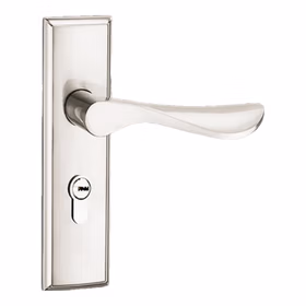 雨花泽 室内门锁卫生间卧室门锁换新不锈钢可调节木门锁通用免改孔门把手