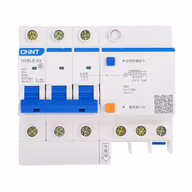 正泰 NXBLE-63 剩余电流动作断路器；NXBLE-63 3P C40 30mA 6kA