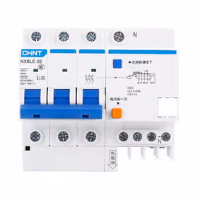 正泰 剩余电流动作断路器；NXBLE-32 3P+N C10 30mA 6kA
