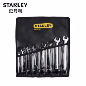 史丹利 8件公制梅花开口两用扳手组套；TK922-23C