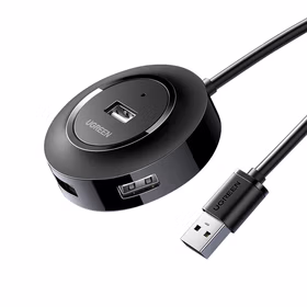 绿联UGREEN USB分线器 30367 2m 黑色 高速4口HUB