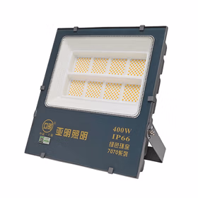 亚明 LED投光灯户外防水招牌射灯高亮探照灯工地庭院泛光灯 YM-7070-400W 暖光纳米系列