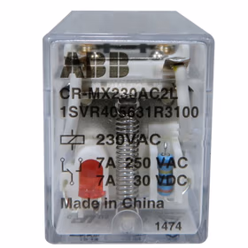 ABB CR-MX插拔式中间接口继电器+底座；CR-MX230AC2L+CR-M2SFB