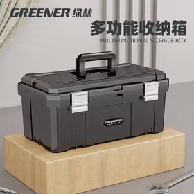 绿林工具箱工业级家用多功能五金电工收纳盒套装车载维修美术工具