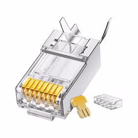 绿联UGREEN 六类屏蔽水晶头 80121 RJ45 30U 100个/盒