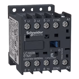 施耐德电气 TeSys K系列三极接触器,9A,110V,50/60Hz；LC1K0901F7