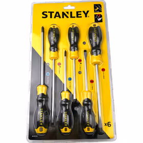 史丹利 6件B系列胶柄一十字螺丝批；66-672-23