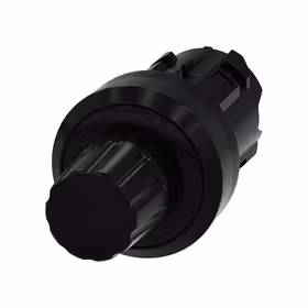 西门子 停止键,22mm,塑料,黑色,高按钮,压入后可锁定通过右旋,通过左旋脱扣；3SU10000HC100AA0