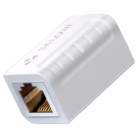 山泽(SAMZHE) 网络直通头RJ45网线连接器对接头8P8C直通 白色；SZ-ZTB1010