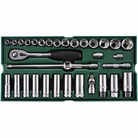 世达 33件10mm系列工具托综合套筒组套；09902