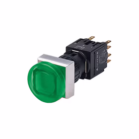 上海天逸电器 方形带灯自锁蘑菇按钮头；LA42MSDF/G