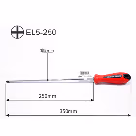田岛 软胶小柄十字形螺丝批PH1X250mm；EL5-250(+)