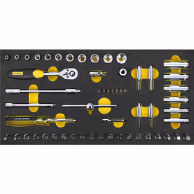 史丹利 EVA工具托组套-56件1/4"系列套筒；90-029-23