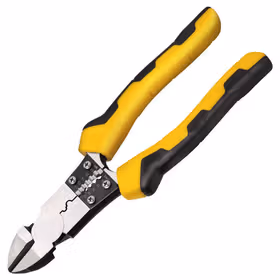 得力 多功能斜嘴钳省力型铬钒钢带剥线   8寸；DL102008