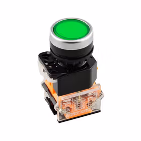 德力西电气 快速安装按钮；LAY8E-10BN 1NO 平钮 绿