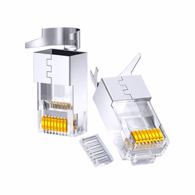 山泽 超6类万兆工程级网络连接器；UKK6G-250/16-50/12*10 RJ45带屏蔽8p8c网线接头 Cat6a两件式接头 10个/盒