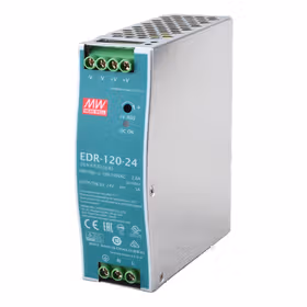 明纬 120W工业用DIN导轨型单组输出,20台/箱；EDR-120-24