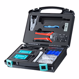 山泽网络工具箱套装包 网线钳水晶头测线仪剥线刀扎带压线钳 SZ-120