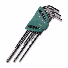 世达 9 件特长球头内六角扳手组套1.5-10mm；09101