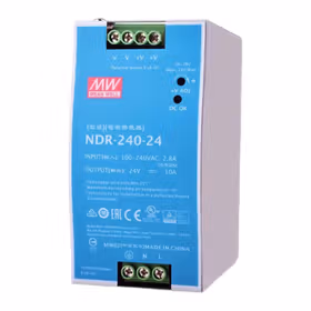 明纬 超薄PFC导轨电源,12台/箱；NDR-240-24