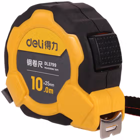 得力 钢卷尺自锁   10mx25mm；DL3799
