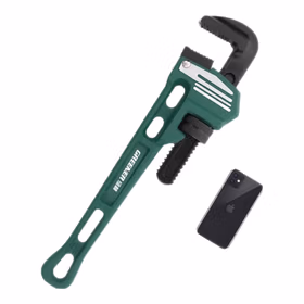 绿林（GREENER）管钳管子钳扳手水管钳子管喉钳12寸开口65MM+生料带