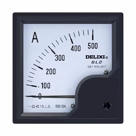 德力西电气 模拟指示电测量仪表；6L2 电流表 500/5