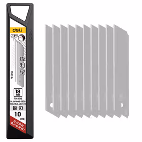 得力 锋利型美工刀片 规格：18mm厚度：0.45mm；DL-DPJ09B-2800（2800片）