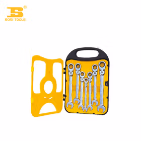 波斯 7件活动头棘轮两用扳手组套；BS431607