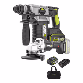 威克士20V无刷电锤冲击钻WU388.4(5.0双电)+锂电角磨机WU805.9工具套装