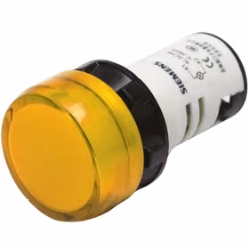 西门子 一体型信号灯,22mm,塑料,圆形,集成LED,220VDC黄色；3SB6217-6AA30-1AA0
