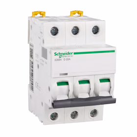 施耐德电气 小型断路器；iC65H 3P D20A