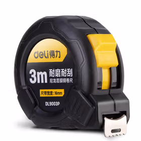 得力 尼龙覆膜钢卷尺3mx16mm；DL9003P（新旧交替，随机发货）