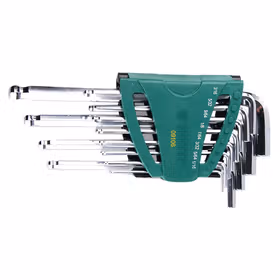 世达 12件英制加长球头内六角扳手组套1/16"-3/8"；09106