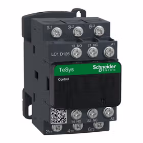 施耐德电气 进口TeSys D系列三极交流接触器,12A,110V,50/60Hz,环形端子；LC1D126F7
