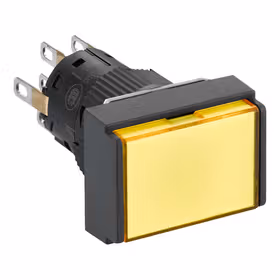 施耐德电气 自复位带灯按钮,长方形,黄色,24V,2NO/N；XB6EDW5B2F