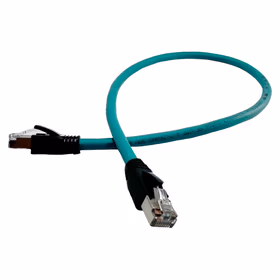 惠象 CAT6A 拖链SF/UTP 超六类双屏蔽万兆拖链工业网线 蓝绿色 1米