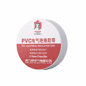 德力西电气 PVC电工/电气胶带；0.15mm*17mm*20米 白色；PVCPT0151720W