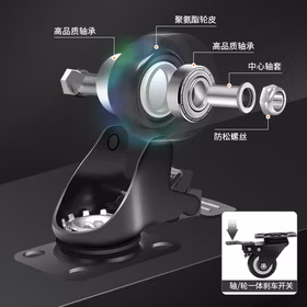 派迎工具车手推车多功能维修车间移动零件架子带万向轮 黑-三层