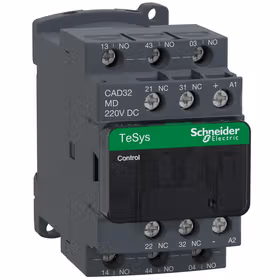 施耐德电气 TeSys D系列控制继电器,220V,DC,3NO+2NC；CAD32MDC