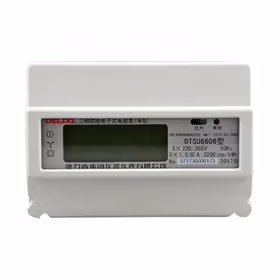 德力西电气 三相四线电子式电能表(导轨)；DTSU6606 220/380V 1级 3X1.5(6)A互感液晶导轨