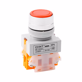 正泰 不带灯按钮；NP4-10BN 红