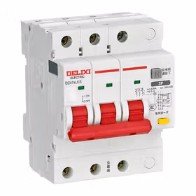 德力西电气 小型漏电保护断路器 DZ47sLES 上进线 3P C型 20A ；DZ47SLES3C20