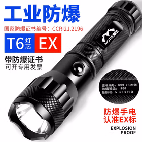 魔铁 RB329防爆强光手电筒 远射可充电式 led多功能工业仓库加油站消防化工厂户外专用巡检防水手电