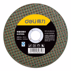 得力 树脂切割片107*1.2*16,50片/包；DL1071216L