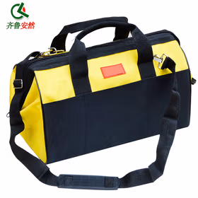 齐鲁安然 16寸手提工具包 大容量维修收纳包工具袋 便携牛津布挎包 黄黑