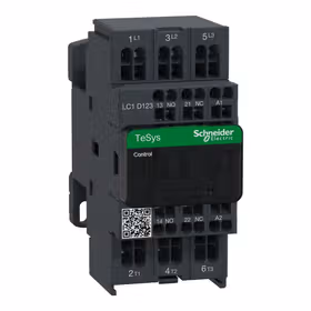 施耐德电气 进口TeSys D系列三极交流接触器,12A,110V,50/60Hz,弹簧端子；LC1D123F7